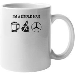 Mercedes Benz Simple Man Beer Pizza Car Logo Driving Fan 11 oz Mug Mercedes Benz Simple Man Beer Pizza Car Logo Driving Fan 11 oz Mug
