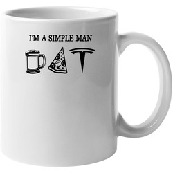 Tesla Simple Man Beer Pizza Car Logo Driving Fan 11 oz Mug Tesla Simple Man Beer Pizza Car Logo Driving Fan 11 oz Mug