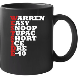 Westside Rappers Acrostic Name List California Music Fan 11 oz Mug Westside Rappers Acrostic Name List California Music Fan 11 oz Mug