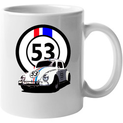 Herbie The Love Bug Movie Number 53 Plate 11 oz Mug Herbie The Love Bug Movie Number 53 Plate 11 oz Mug