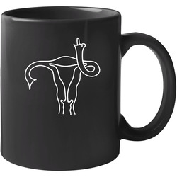 Uterus Flipping Off Female Reproductive Rights Supporter 11 oz Mug Uterus Flipping Off Female Reproductive Rights Supporter 11 oz Mug