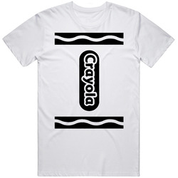 White Crayola Halloween Costume Unisex White T Shirt White Crayola Halloween Costume Unisex White T Shirt