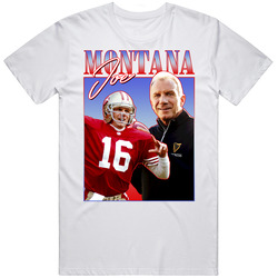 Joe Montana Style Unisex White T Shirt Joe Montana Style Unisex White T Shirt