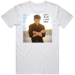 Gary Allan Living Hard Country Unisex White T Shirt Gary Allan Living Hard Country Unisex White T Shirt