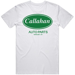 Callahan Auto Parts Tommy Boy Fictional Logo 90s Retro Movie Fan Unisex White T Shirt Callahan Auto Parts Tommy Boy Fictional Logo 90s Retro Movie Fan Unisex White T Shirt