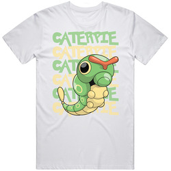 Caterpie Pokemon Love Heart Video Game Cartoon Fan Unisex White T Shirt Caterpie Pokemon Love Heart Video Game Cartoon Fan Unisex White T Shirt