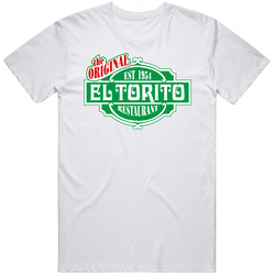 El Torito Original Mexican Grill Food Restaurant Logo Unisex White T Shirt El Torito Original Mexican Grill Food Restaurant Logo Unisex White T Shirt