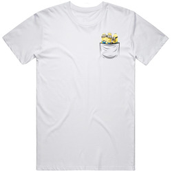 Pocket Minions Favorite Characters Movie Lovers Unisex White T Shirt Pocket Minions Favorite Characters Movie Lovers Unisex White T Shirt