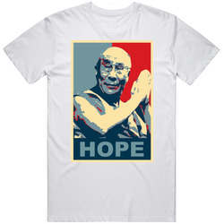 Dalai Lama Hope Unisex White T Shirt Dalai Lama Hope Unisex White T Shirt