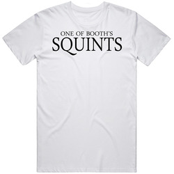 One Of Booth's Squints Bones Unisex White T Shirt One Of Booth's Squints Bones Unisex White T Shirt