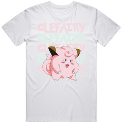 Clefairy Pokemon Character Fan Unisex White T Shirt Clefairy Pokemon Character Fan Unisex White T Shirt