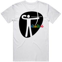 Rio 2016 Archery Olympic Games Sport Event Symbol Unisex White T Shirt Rio 2016 Archery Olympic Games Sport Event Symbol Unisex White T Shirt