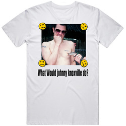 Johnny Knoxville Wwd Jackass Movie Stunt Funny Unisex White T Shirt Johnny Knoxville Wwd Jackass Movie Stunt Funny Unisex White T Shirt