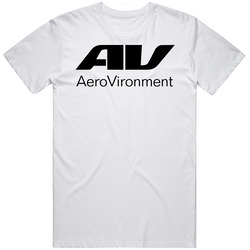 Aerovironment Nasdaq Company Logo Employee Fan Unisex White T Shirt Aerovironment Nasdaq Company Logo Employee Fan Unisex White T Shirt