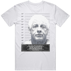 Ric Flair Famous Sports Star Mugshot Police Department Unisex White T Shirt Ric Flair Famous Sports Star Mugshot Police Department Unisex White T Shirt