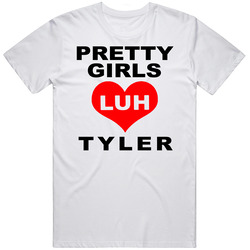 Pretty Girls Luh Tyler Rubi Rose Fan Unisex White T Shirt