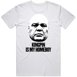 Kingpin Is My Homeboy Daredevil Tv Villain Unisex White T Shirt Kingpin Is My Homeboy Daredevil Tv Villain Unisex White T Shirt
