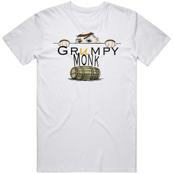 The Grumpy Monk Myrtle Beach Restaurant Unisex White T Shirt The Grumpy Monk Myrtle Beach Restaurant Unisex White T Shirt