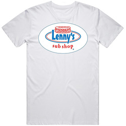 Lenny's Sub Shop Sandwhich Restaurant Unisex White T Shirt Lenny's Sub Shop Sandwhich Restaurant Unisex White T Shirt