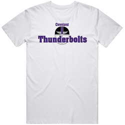 Cleveland Thunderbolts Arena Football League Team Sports Fan Logo Unisex White T Shirt Cleveland Thunderbolts Arena Football League Team Sports Fan Logo Unisex White T Shirt