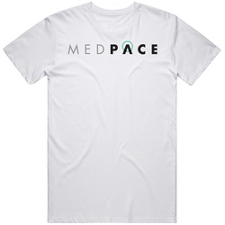 Medpace Holdings Inc Nasdaq Company Logo Employee Fan Unisex White T Shirt Medpace Holdings Inc Nasdaq Company Logo Employee Fan Unisex White T Shirt