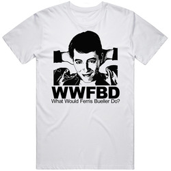 What Would Ferris Bueller Do Unisex White T Shirt What Would Ferris Bueller Do Unisex White T Shirt