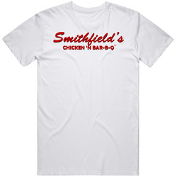 Smithfield Chicken 'n Bar B Q World Best Southern Restaurants Fan Unisex White T Shirt Smithfield Chicken 'n Bar B Q World Best Southern Restaurants Fan Unisex White T Shirt