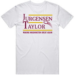 Sonny Jurgensen Charley Taylor For President Washington Football Duo Unisex White T Shirt Sonny Jurgensen Charley Taylor For President Washington Football Duo Unisex White T Shirt