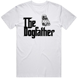 Tibetan Terrier Custom Dog Breed The Dogfather Unisex White T Shirt Tibetan Terrier Custom Dog Breed The Dogfather Unisex White T Shirt