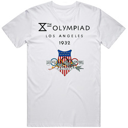 Los Angeles 1932 Summer Olympics Unisex White T Shirt Los Angeles 1932 Summer Olympics Unisex White T Shirt