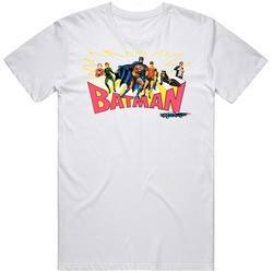 Batman Movie 60s Adam West Joker Penguin Riddler Catwoman Robin Unisex White T Shirt Batman Movie 60s Adam West Joker Penguin Riddler Catwoman Robin Unisex White T Shirt