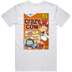 Crazy Cow Retro 80s Cereal Unisex White T Shirt Crazy Cow Retro 80s Cereal Unisex White T Shirt