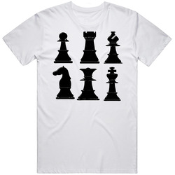 Chess Men T Shirt knight queen king rook pawn Unisex White T Shirt Chess Men T Shirt knight queen king rook pawn Unisex White T Shirt