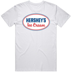 Hershey's Best Ice Cream Brand Dessert Treat Logo Unisex White T Shirt