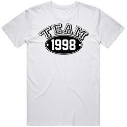 Team 1998 Birth Year Sports Unisex White T Shirt Team 1998 Birth Year Sports Unisex White T Shirt