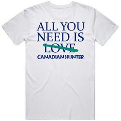 All You Need Is Canadian Hunter Alcohol Unisex White T Shirt All You Need Is Canadian Hunter Alcohol Unisex White T Shirt
