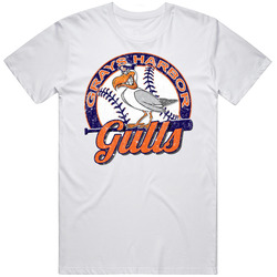 Grays Harbour Gulls Retro Pro Western Baseball Unisex White T Shirt Grays Harbour Gulls Retro Pro Western Baseball Unisex White T Shirt