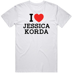 Classic I Heart Jessica Korda Popular Golf Player Fan Unisex White T Shirt Classic I Heart Jessica Korda Popular Golf Player Fan Unisex White T Shirt