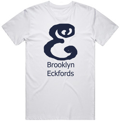 Brooklyn Eckfords Baseball National Logo Unisex White T Shirt Brooklyn Eckfords Baseball National Logo Unisex White T Shirt