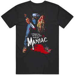 Maniac Movie Unisex Black T Shirt Maniac Movie Unisex Black T Shirt