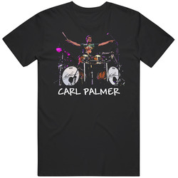 Carl Palmer Drummer Music Unisex Black T Shirt Carl Palmer Drummer Music Unisex Black T Shirt