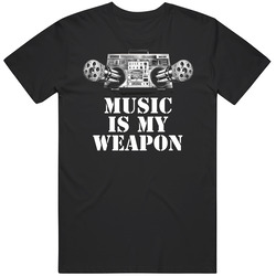 Music Is My Weapon Unisex Black T Shirt Music Is My Weapon Unisex Black T Shirt