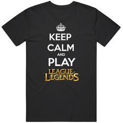 Keep Calm And Play League Of Legends Video Game Cover Unisex Black T Shirt Keep Calm And Play League Of Legends Video Game Cover Unisex Black T Shirt
