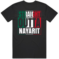 Straight Outta Nayarit Mexican City Mexico Grunge Parody Unisex Black T Shirt Straight Outta Nayarit Mexican City Mexico Grunge Parody Unisex Black T Shirt