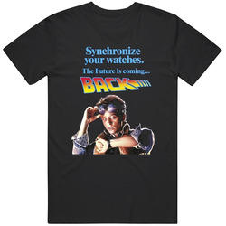Back To The Future Retro Movie Unisex Black T Shirt Back To The Future Retro Movie Unisex Black T Shirt