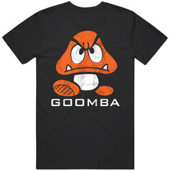 Goomba Mario Video Game Unisex Black T Shirt Goomba Mario Video Game Unisex Black T Shirt
