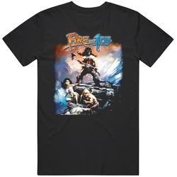 Fire And Ice Retro Movie Unisex Black T Shirt Fire And Ice Retro Movie Unisex Black T Shirt