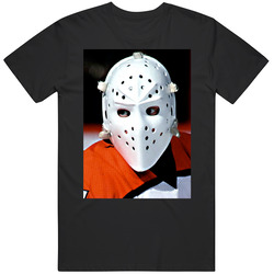 Pelle Lindbergh Mask Goaltender Goalie Philadelphia Hockey Legend Unisex Black T Shirt Pelle Lindbergh Mask Goaltender Goalie Philadelphia Hockey Legend Unisex Black T Shirt