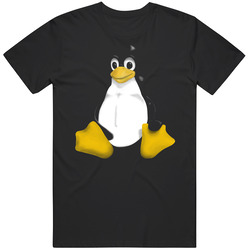 Linux Penguin Mascot Unisex Black T Shirt Linux Penguin Mascot Unisex Black T Shirt