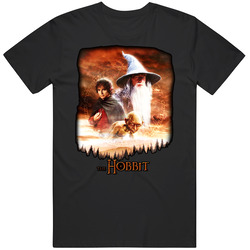 The Hobbit With Characters Movie Unisex Black T Shirt The Hobbit With Characters Movie Unisex Black T Shirt